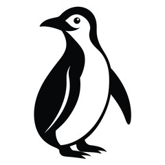 Solid color Galapagos Penguin animal vector design