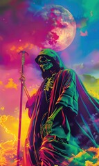 Fototapeta premium Minimalist and abstract art for Tarot card of The Death