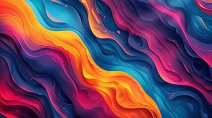 Vibrant abstract shapes forming an intricate maze, fluid lines and dynamic liquid flow, minimalist design, seamless pattern integration