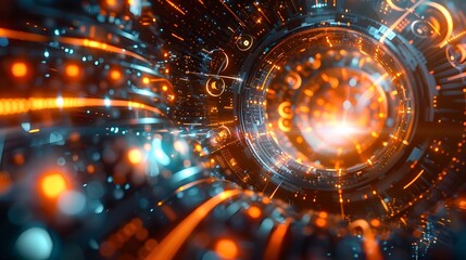 Futuristic Quantum Computing Imagery with Vibrant Entanglement Visuals