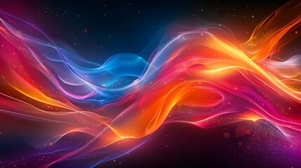 Vibrant and Flowing Abstract Energy Waves with Captivating Colorful Patterns