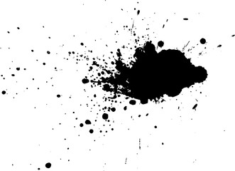 Fototapeta premium black watercolor splash splatter on white background