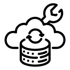server maintenance outline icon