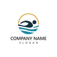 Swimming Logo Design for Health and Fitness