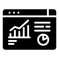 data analyst glyph icon