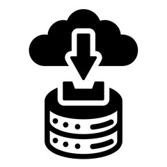 data download glyph icon
