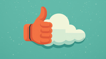 Upgrade your content with our modern speech bubble design and positive thumbsup icon for a sophisticated appearance.