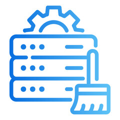 data cleaning gradient icon