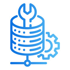 database maintenance gradient icon