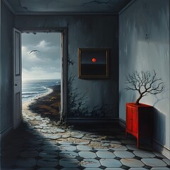 Surreal Architectural Abstraction A Minimalist Geometric Interpretation of a Mundane Scene