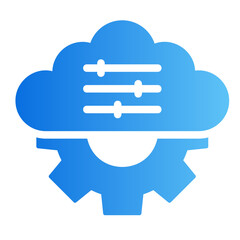cloud management gradient icon