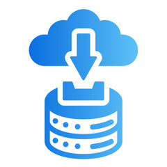Obraz premium data download gradient icon