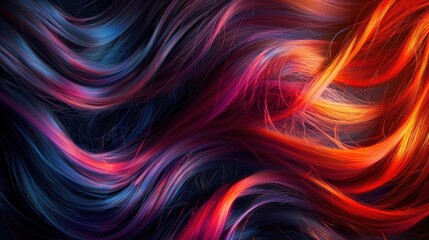 Obraz premium Close-up of color hair