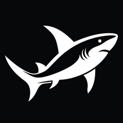 Solid color Galapagos Shark animal vector design