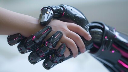 Human handshaking with a robot hand