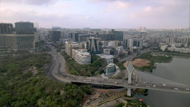 Hyderabad cityscape in dusk, is the fourth most populous city and sixth most populous urban agglomeration in India.