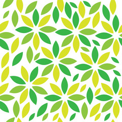 Colorful leaf seamless pattern vector background design. 