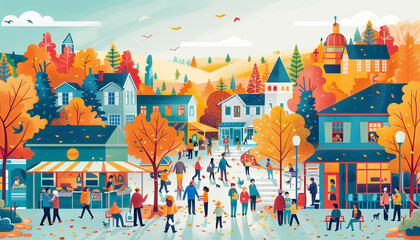 Obraz premium Autumn Festival in the Park