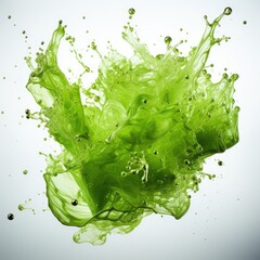 Splash effect high speed photography, isolated white background