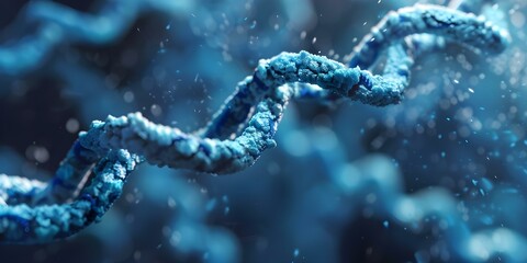DNA strands create crucial chromosomes for gene therapy advancing medical science. Concept Genetics, DNA, Gene Therapy, Medical Science, Chromosomes