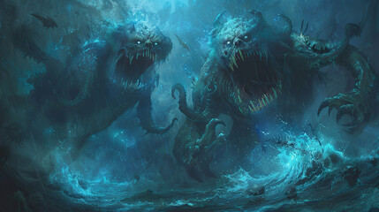 Twinkling monsters of the abyss emerge their gleaming