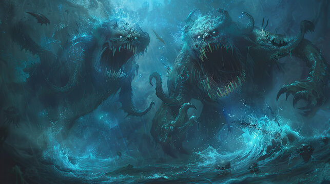 Twinkling monsters of the abyss emerge their gleaming
