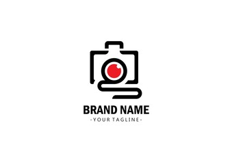Camera logo with a simple and modern design for the company 