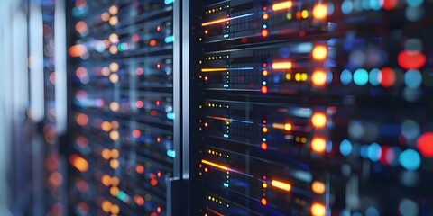 Efficiently manage digital data in distributed computing for scalability and cost savings. Concept Distributed Computing, Scalability, Cost Savings, Digital Data Management, Efficiency