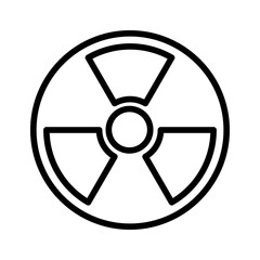 radiation icon line vector design illustration template