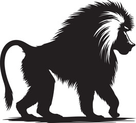 Baboon vector silhouette
