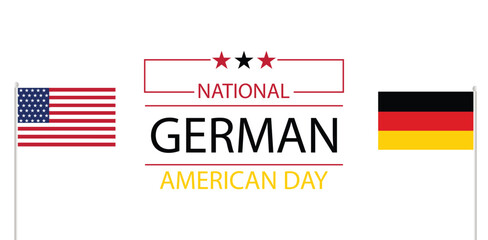 Honoring National German American Day with Trendy Flag Text