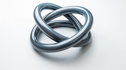 3d rendering of a knot of metal