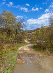 the beginning of autumn, walks in the highlands, panoramic views and glades with dried vegetation