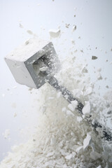 コンクリート, 石, 破壊, 粉々, 壊されたコンクリート, 粉々になるコンクリート, concrete, stone, destruction, shattered, broken concrete, shattering concrete