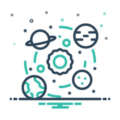 Fototapeta premium Mix icon for astronomy 