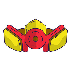 Firefighter Equipment Isolated on White Background. Vector Illustration in Cartoon Design and Shapes.