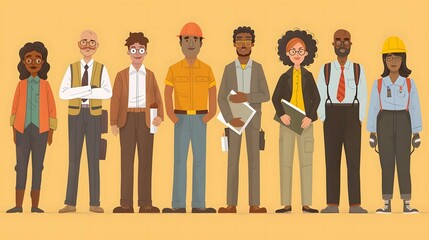 7. Illustrate the diversity of the workforce by showcasing individuals from different backgrounds and professions coming together to celebrate their shared experiences and achievements on Labor Day,