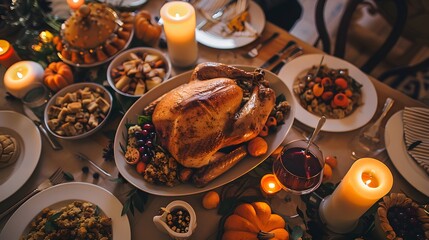 Homemade Roasted Thanksgiving Day. 