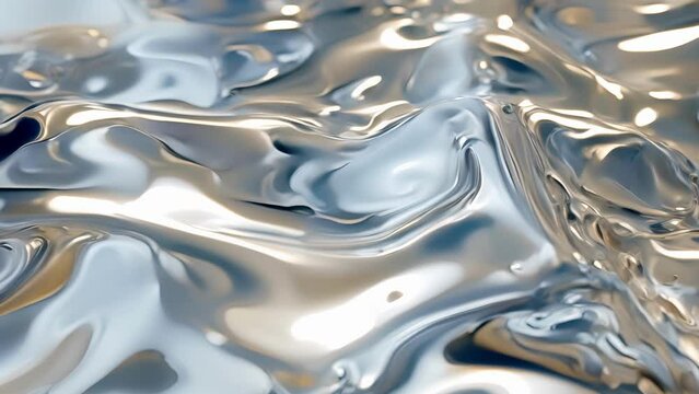 Liquid Glass The texture of a reflective mirror surface appears smooth and fluid like a pool of molten glass.
