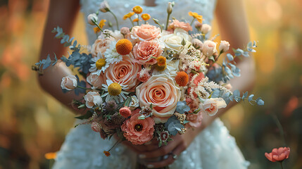 Superbe photo de fleurs lors d'un mariage
