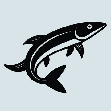 recommend clip art: Solid color Gar animal vector design