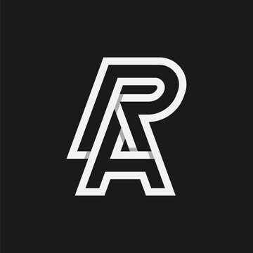 Letter AR or RA Logo, Monogram Logo letter A with R combination, design logo template, vector illustration