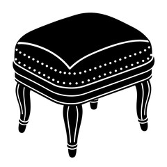 Ottoman furniture vector silhouette illustration svg file