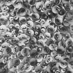Abstract Black and White Collage of Eyes