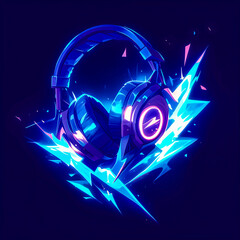 Gaming Headphones with Prominent Dynamic Lightning Bolt