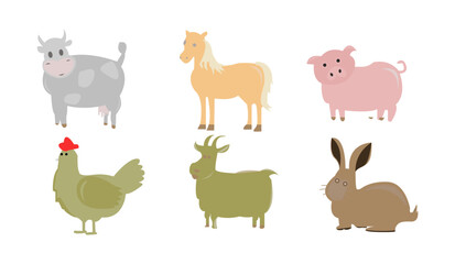 Fototapeta premium collection of animal vector illustrations