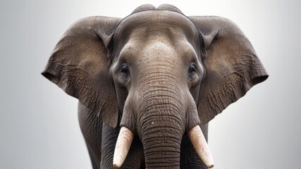 An Elephant's Face Conveys a Sense of Strength.