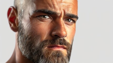 man with a beard and a bald head