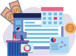 The girl is working on business.