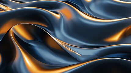Sinuous 3D Surfaces gold blue, black, abstract, golden, backdrop, background, gold, yellow, wallpaper, texture, surface, luxury, 